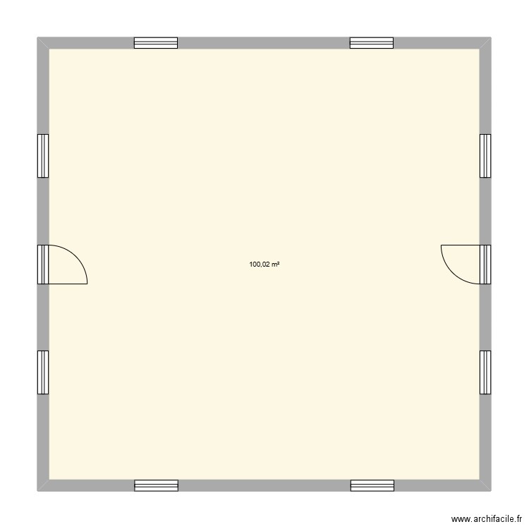 projet. Plan de 1 pièce et 100 m2