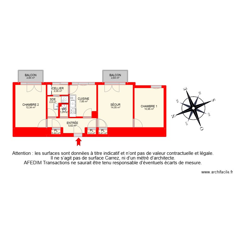 BI24772-. Plan de 20 pièces et 89 m2