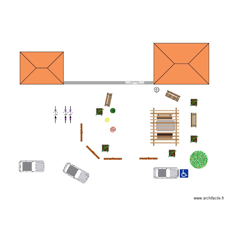 amenagement parvis ecole. Plan de 0 pièce et 0 m2