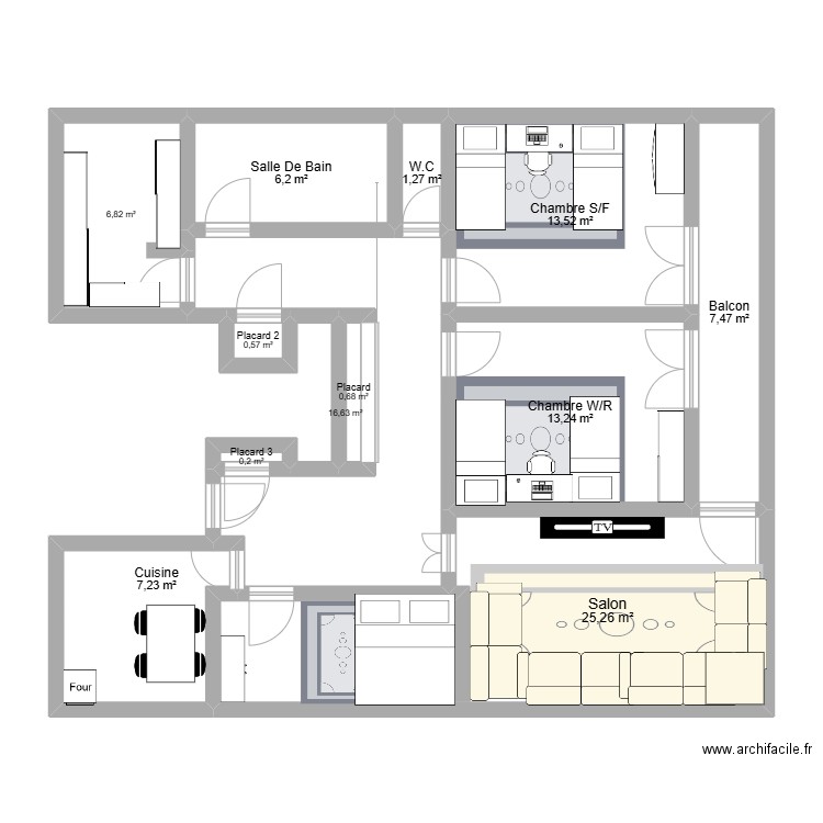 maison. Plan de 12 pièces et 99 m2