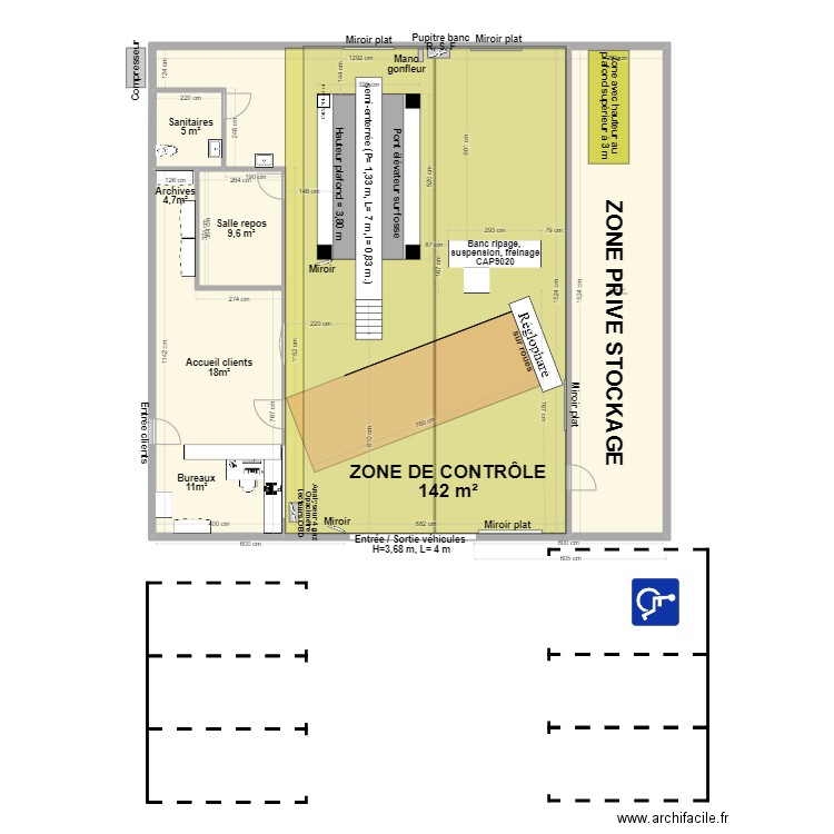 CCT mixte VL/CL KING CONTROLE TARADEAU. Plan de 5 pièces et 239 m2