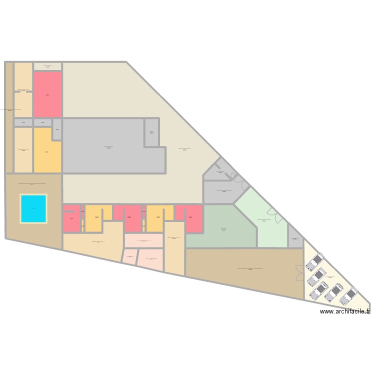 appart 2810C. Plan de 34 pièces et 1783 m2