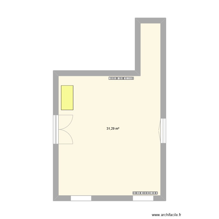 Sivry Restauration. Plan de 1 pièce et 31 m2