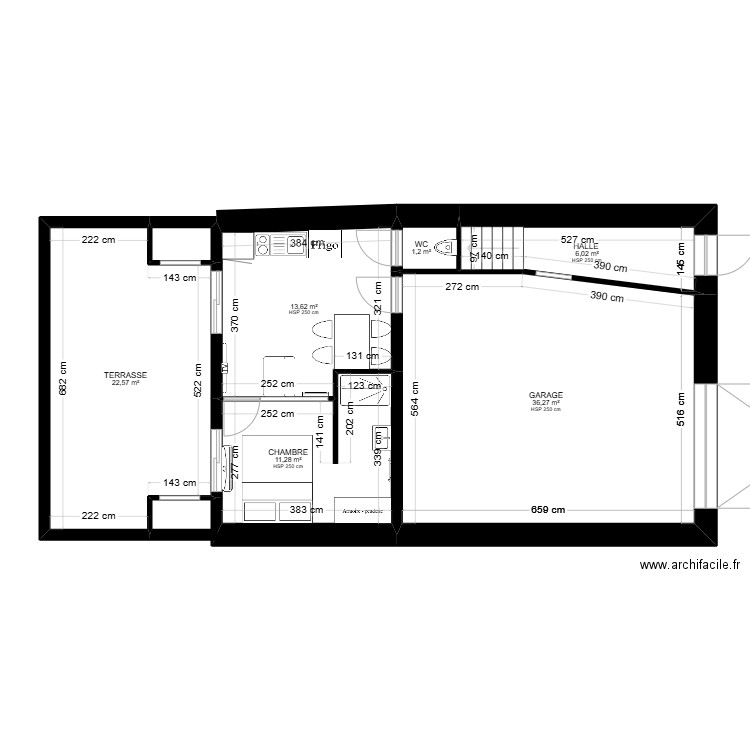 47 Chateaubriand. Plan de 7 pièces et 92 m2