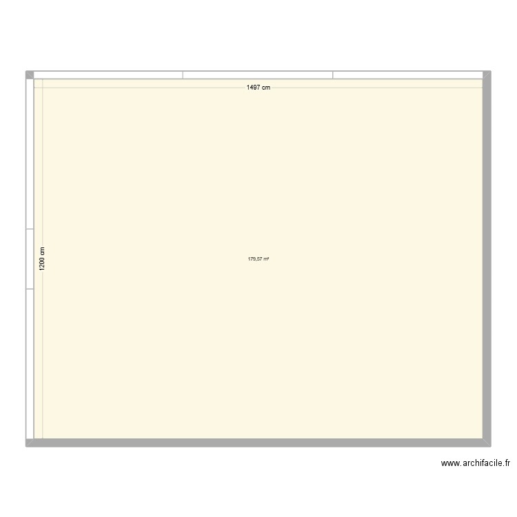 Galvano. Plan de 1 pièce et 180 m2