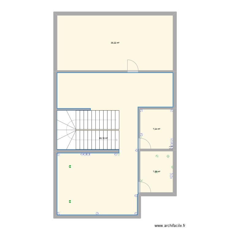 Sous-Sol - Electrique. Plan de 4 pièces et 118 m2