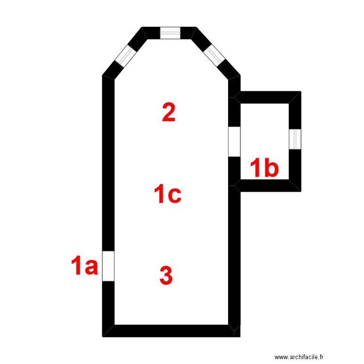 cluny bourbon. Plan de 2 pièces et 32 m2