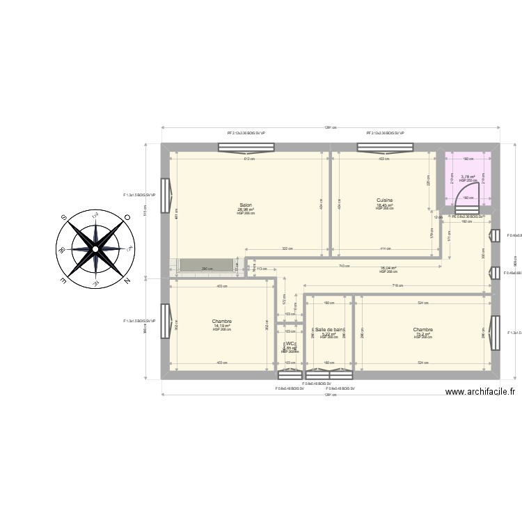  ML25001991  DELMAS. Plan de 8 pièces et 100 m2