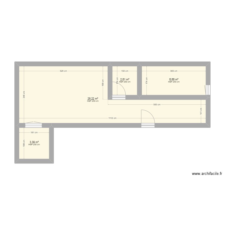 stpierre. Plan de 4 pièces et 39 m2