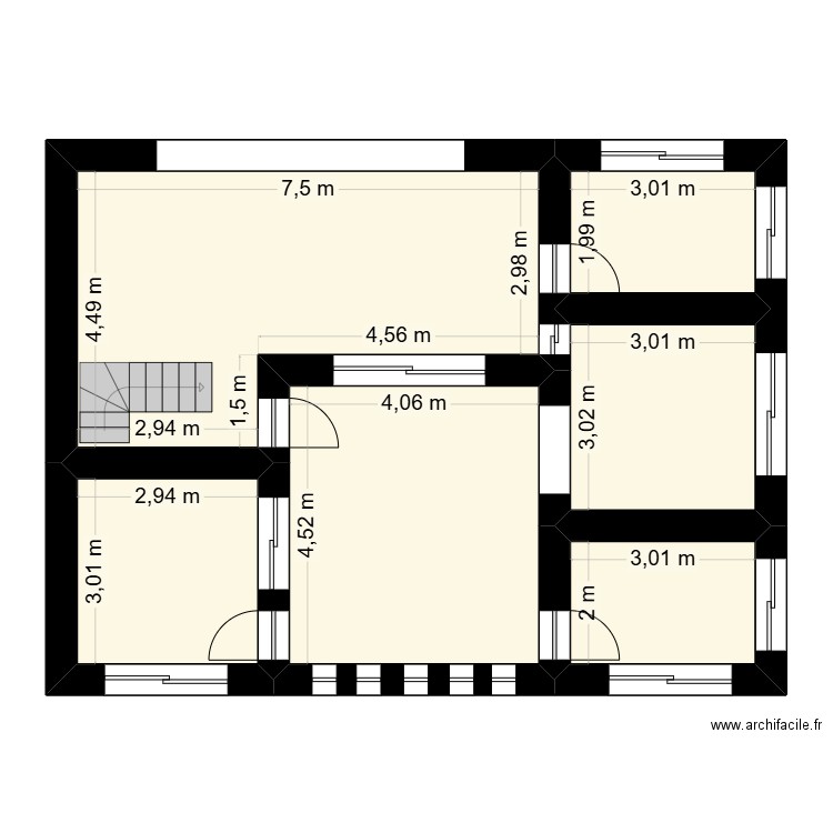 Maison VIP Privee de Jabo a Rwintare. Plan de 6 pièces et 75 m2