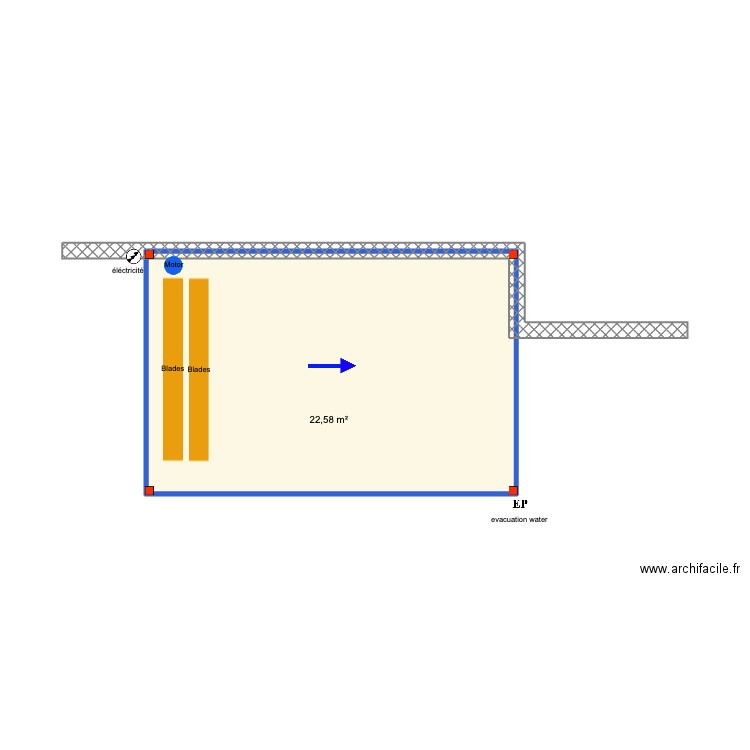 Millner lagos. Plan de 1 pièce et 23 m2