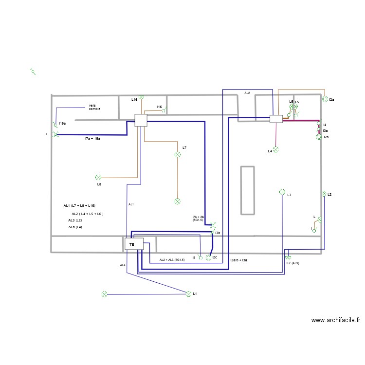 rdc lum. Plan de 0 pièce et 0 m2