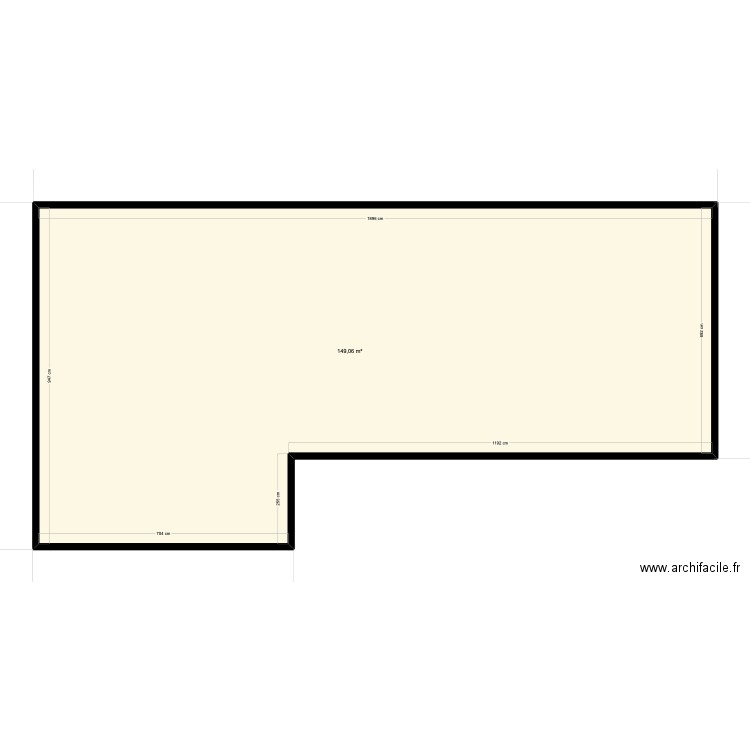 implantation surfaces habitable +garage. Plan de 1 pièce et 149 m2