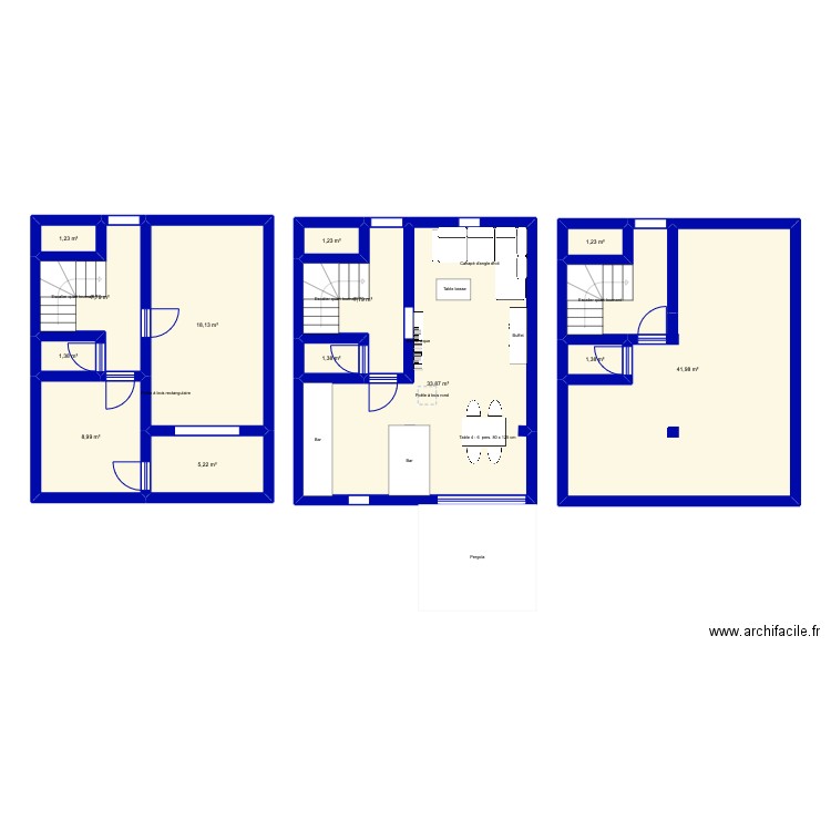 maison. Plan de 13 pièces et 132 m2