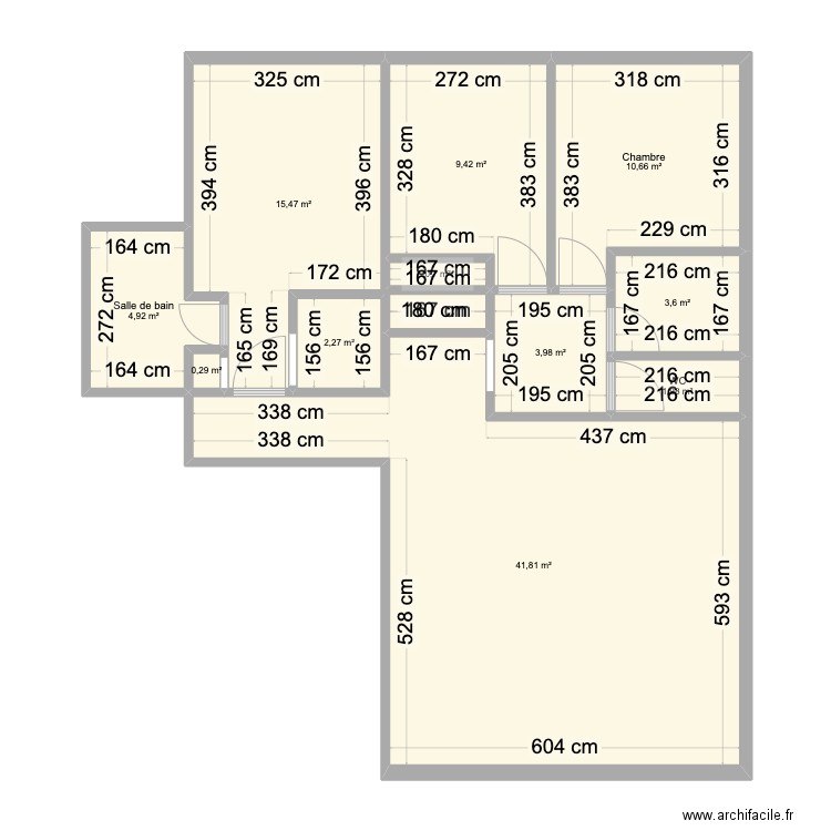 hibiscus. Plan de 11 pièces et 95 m2