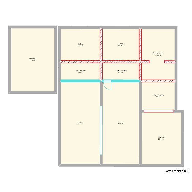 Nouvel maison . Plan de 10 pièces et 185 m2