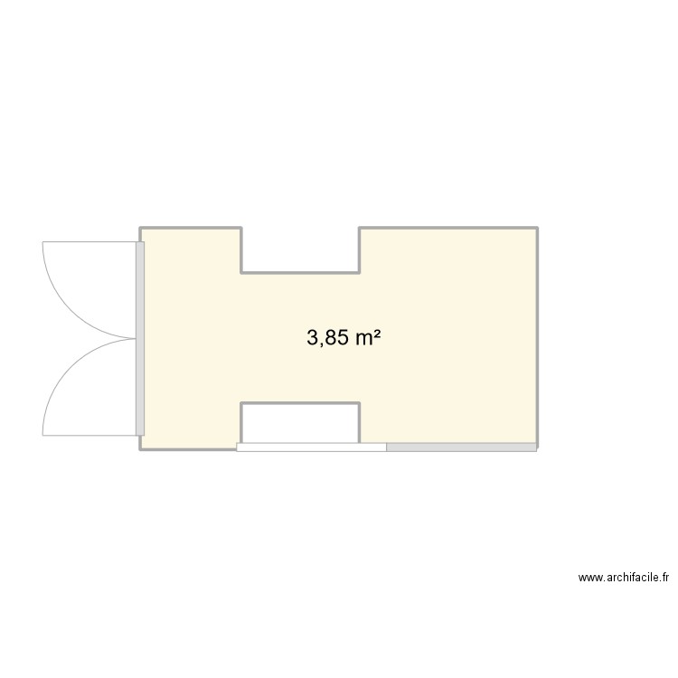 master . Plan de 1 pièce et 4 m2