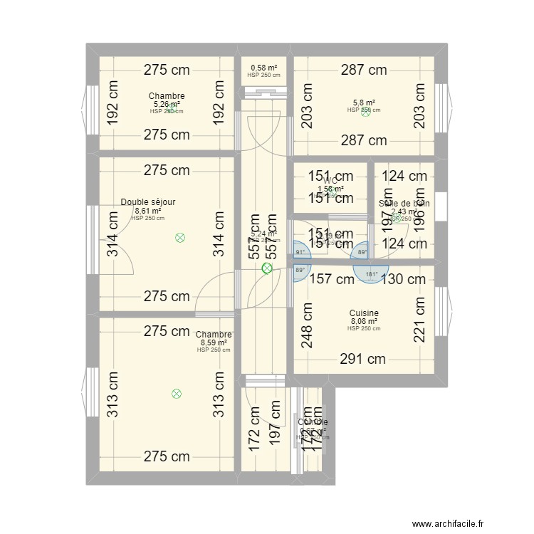 Luis house plan. Plan de 11 pièces et 48 m2