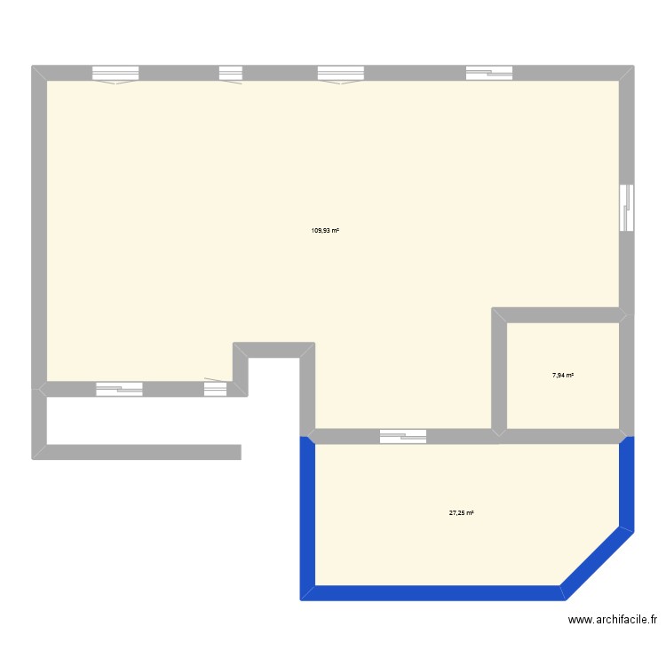 plan maison. Plan de 3 pièces et 145 m2