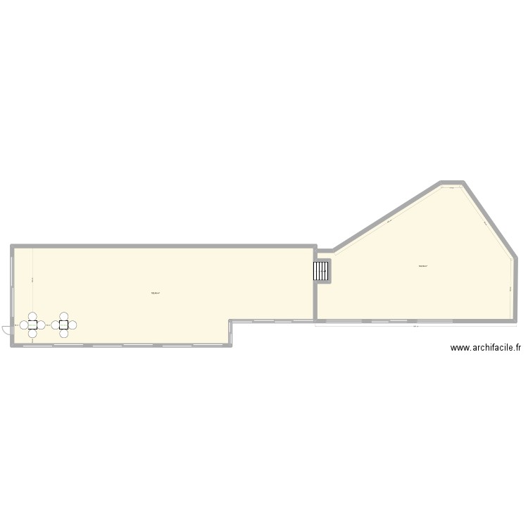 Terrasse v2. Plan de 3 pièces et 318 m2