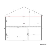 Plan de coupe ouverture salon + mezzanine