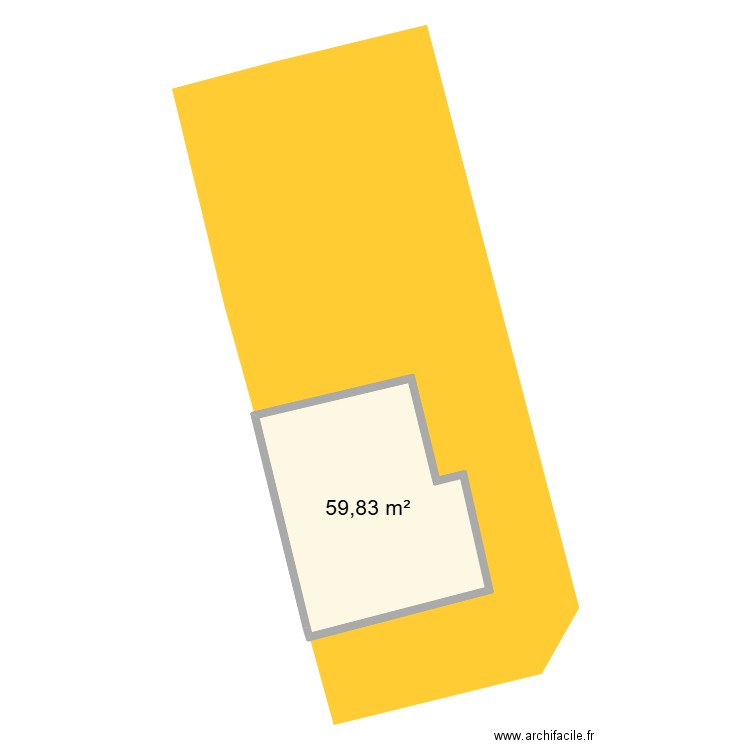 Test_Maison. Plan de 1 pièce et 60 m2