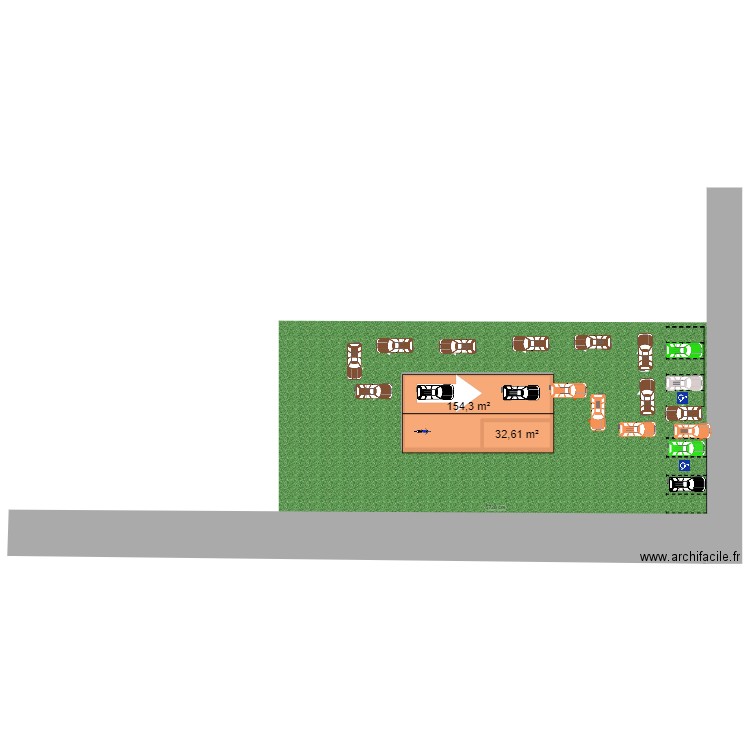 plan circulation ct. Plan de 2 pièces et 187 m2