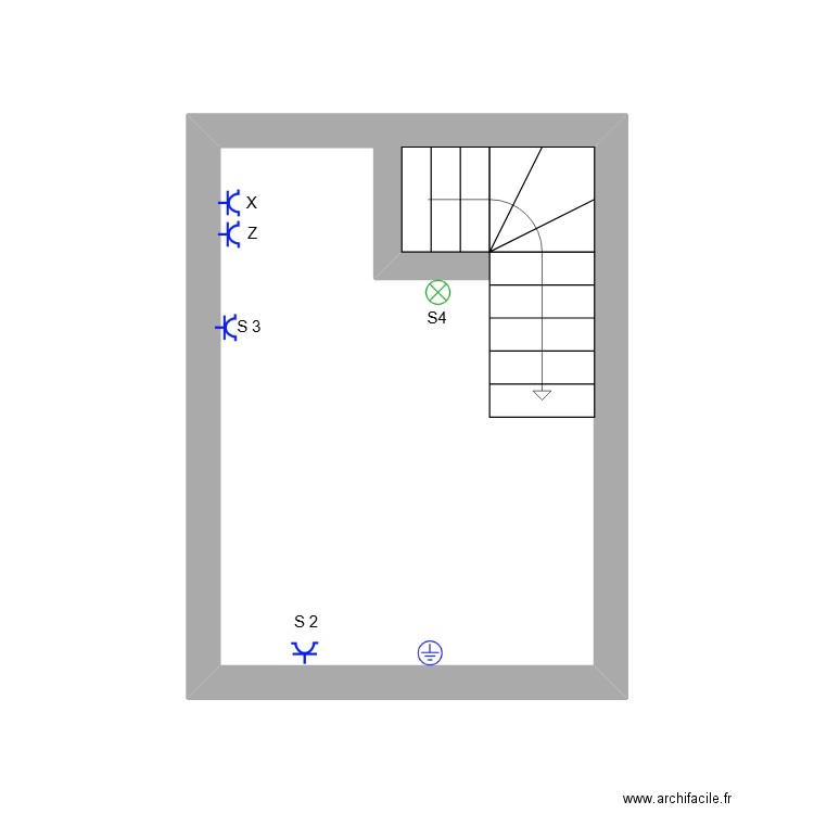 cave2. Plan de 1 pièce et 11 m2