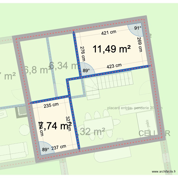 PLAN 2. Plan de 8 pièces et 113 m2