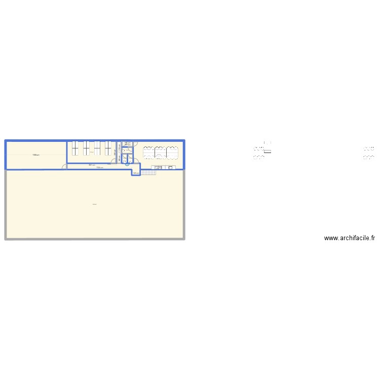 plan bureau V1. Plan de 20 pièces et 1022 m2