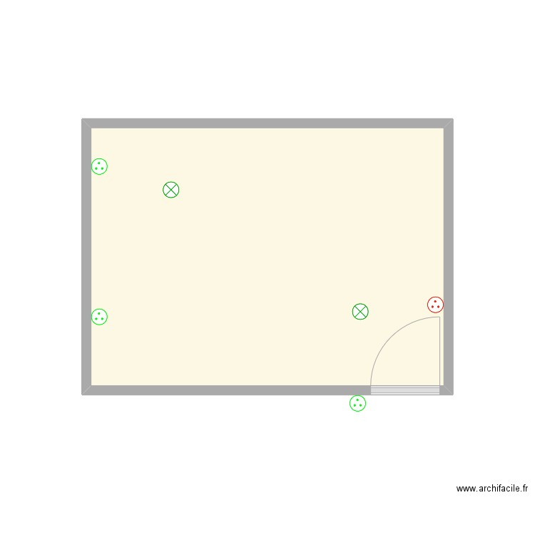 DEPENDANCE. Plan de 1 pièce et 12 m2