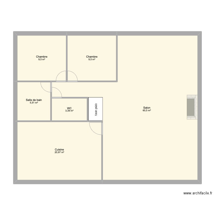 G.TRAYNARD - BOURGEOIS - MI. Plan de 6 pièces et 109 m2