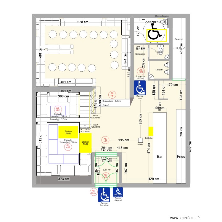 Kaza accessibilite suite. Plan de 5 pièces et 101 m2