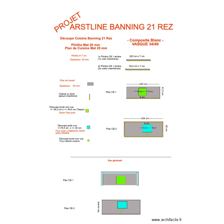 Découpe Cuisine Banning 83 Rez. Plan de 0 pièce et 0 m2