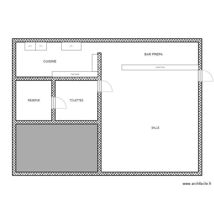 pokemoon. Plan de 4 pièces et 116 m2