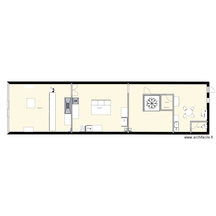 Gallus 7. Plan de 5 pièces et 143 m2