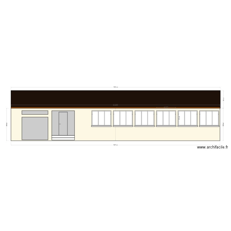 façade 1 avant. Plan de 0 pièce et 0 m2