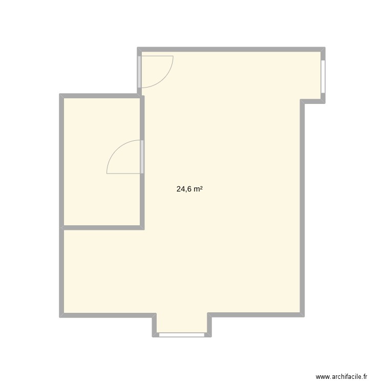 studio -. Plan de 1 pièce et 25 m2