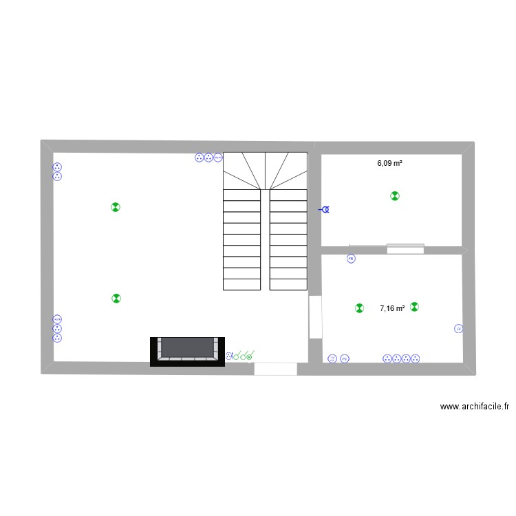 Appart Thomas. Plan de 2 pièces et 13 m2