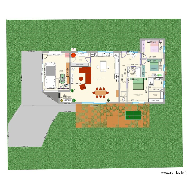 Maison_Ploubezre_V5. Plan de 15 pièces et 198 m2