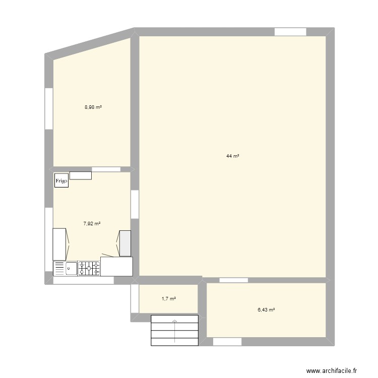 plan sdb 1. Plan de 5 pièces et 69 m2