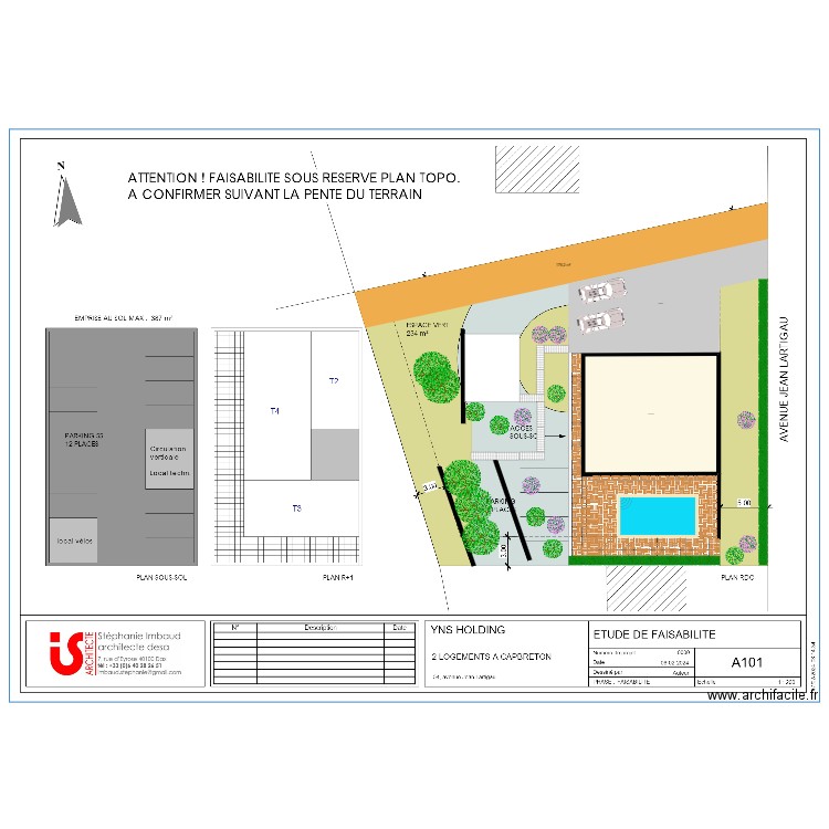 LARTIGAU 1. Plan de 1 pièce et 180 m2