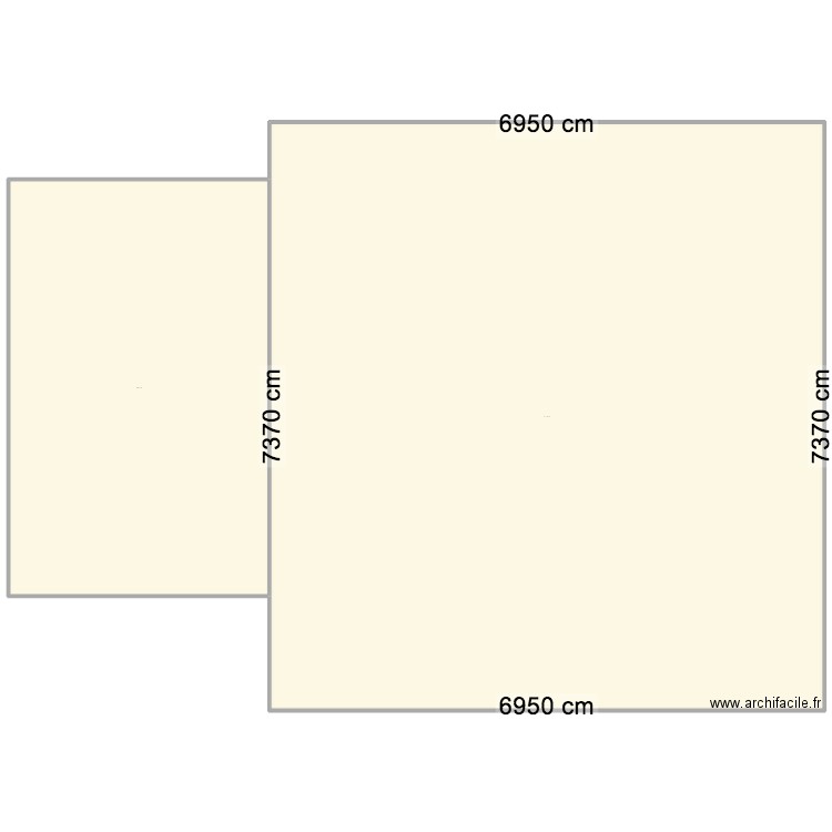 dernier etage assas. Plan de 2 pièces et 2523 m2