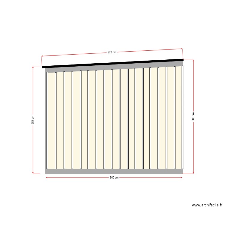 cabanon pelletier côté gauche . Plan de 1 pièce et 9 m2