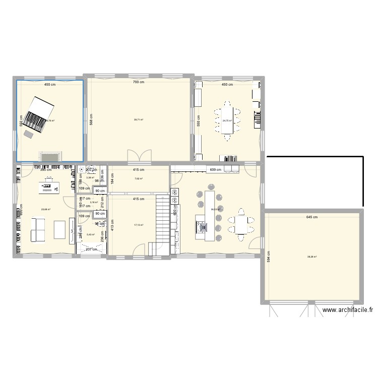 maison idéale. Plan de 20 pièces et 428 m2