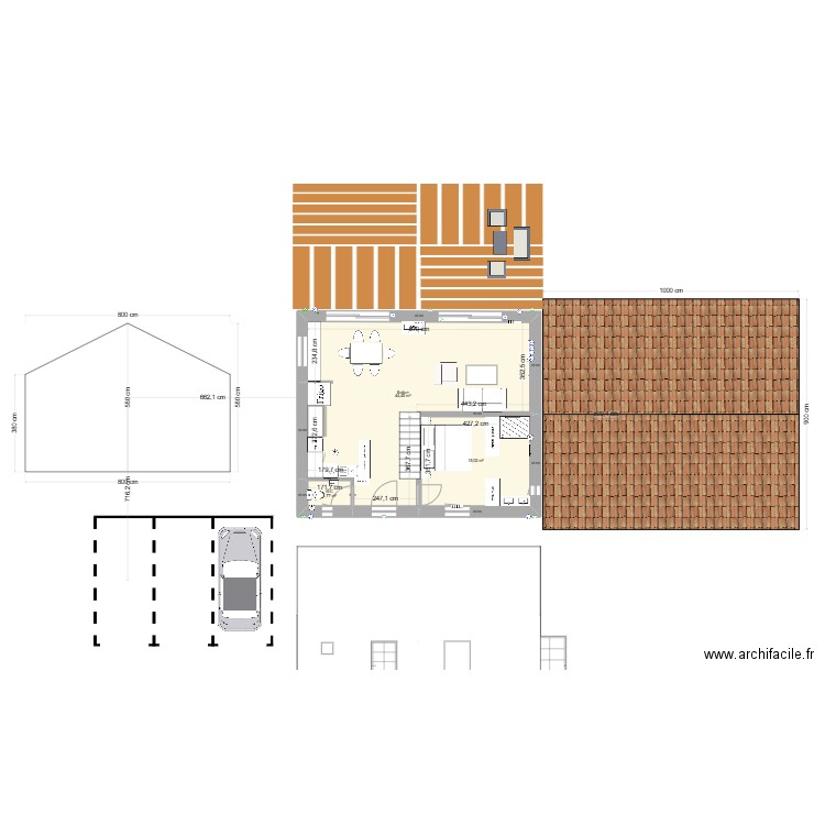 ST GATIEN 1. Plan de 8 pièces et 97 m2