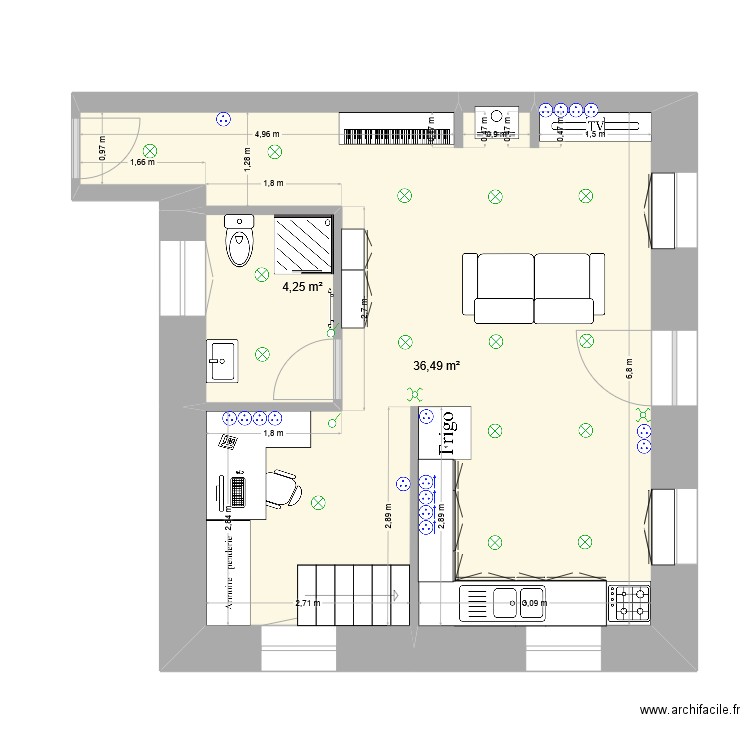 jkm 2. Plan de 8 pièces et 122 m2