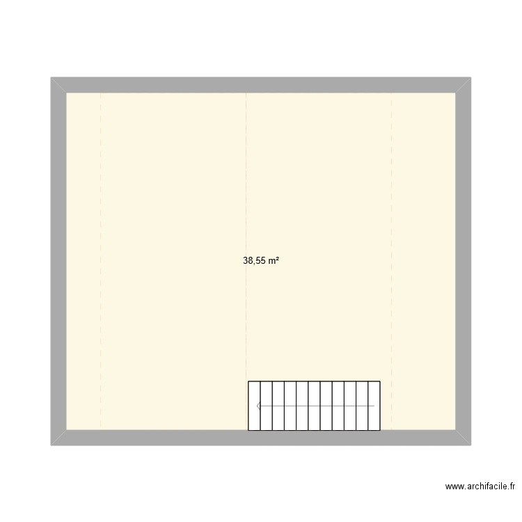 Appart garage. Plan de 1 pièce et 39 m2