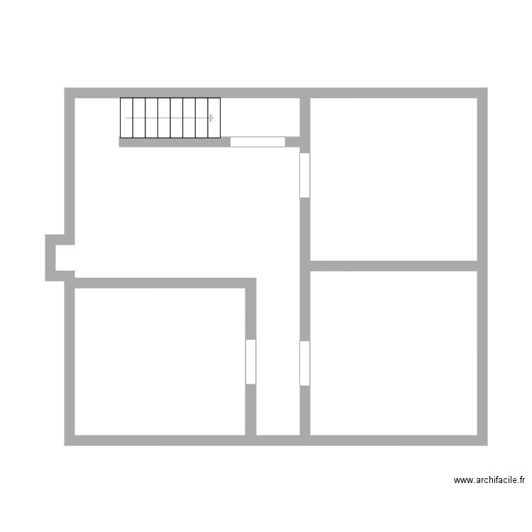 Masson-Dusfrane Sous-sol. Plan de 4 pièces et 50 m2