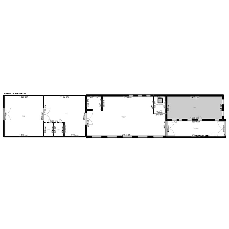 BI 16989. Plan de 32 pièces et 812 m2